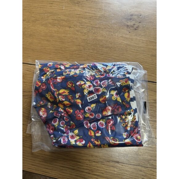 Lee Size Large Floral Striped‎ Blouse Blocked Style Sleeveless Top Blue Boho NWT - Picture 10 of 10